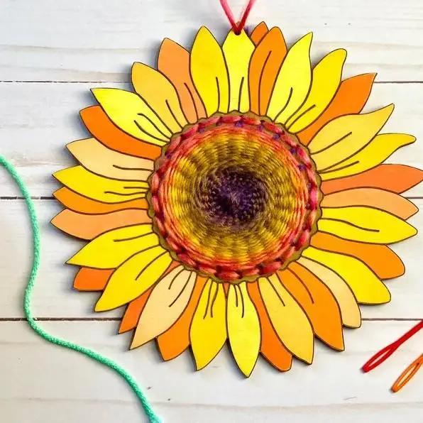 

Hot Sale DIY Knitting Loom Kit for Sunflower Embroidery Art, Mother s Day Handmade Weaving Craft Gift for Mom, Home Decor