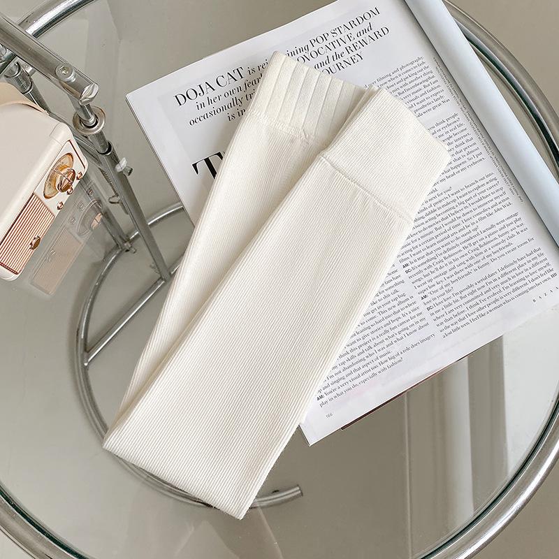 Korean Style Girls' Fleece-Lined Leggings: Thick, Warm Nine-Point Pants with Brushed Cotton Pantyhose for Autumn and Winter