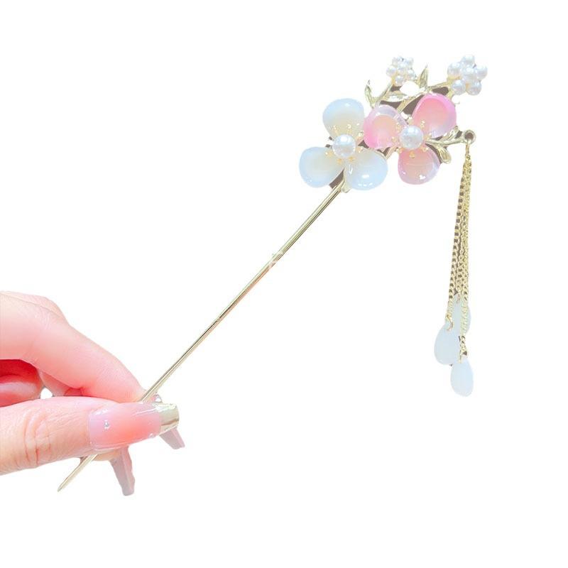 Cherry Blossom Tassel Hairpins: Elegant Hanfu Inspired Hair Accessories for Spring and Summer