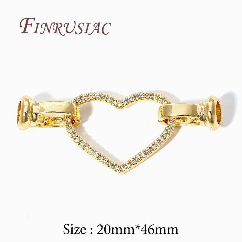 18K Gold Plated Brass with Zircon Clasps For Jewelry,Fasteners For Bracelets Connectors,Accessories DIY Jewelry Making Supplies