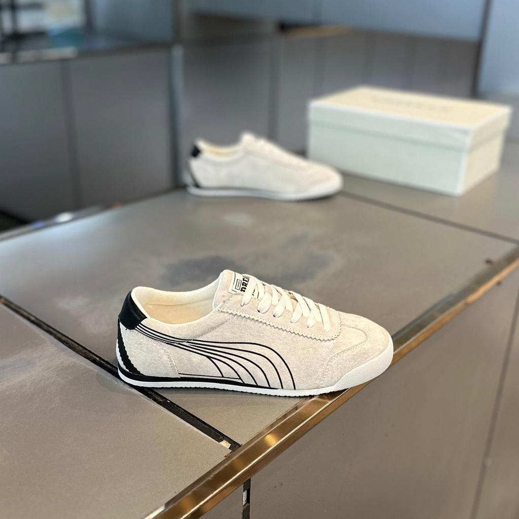 Pantofi albi de skate cu tops jos la modă pentru bărbați - Colecția Toamnă 2025 Stil PUNK Inspirați de Forrest Gump