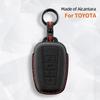 Alcantara For Toyota Rav 4 Xa50 Camry Corolla Suede Car Key Case Shell Remote Cover Keychain Protector Auto Accessories