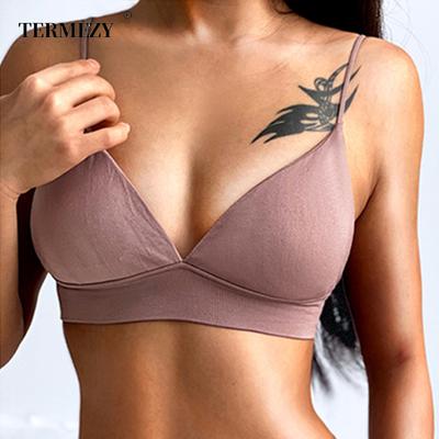 Intimo da donna Top Reggiseni per donna Lingerie sexy Reggiseno traspirante senza fili Push Up Bralette con gilet imbottito Intimo