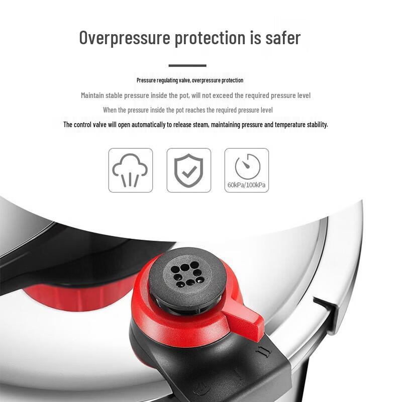 KOBACH 304 Stainless Steel 6.0L Pressure Cooker