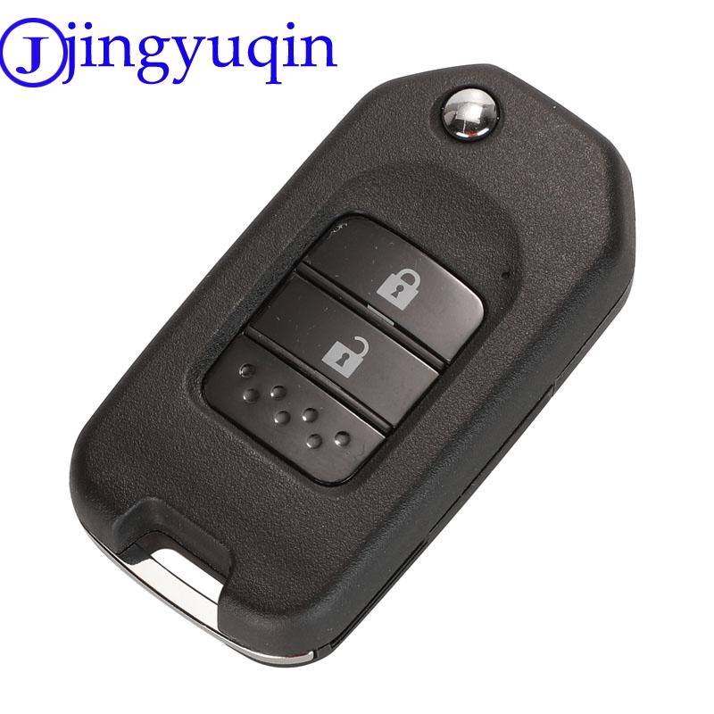 Jingyuqin 2/3B Car Key Case For Honda Civic City Fit HR-V XR-V Folding Flip Auto Car Key Shell