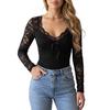 New Autumn-winter Sexy and Intense Style V-neck Bow-stringed Sheer One-piece Dress with See-through Effect