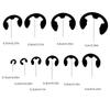 120PCS Black 304 Stainless Steel E-Type Circlip Retaining Ring Washer Set, Sizes M1.5-M10