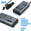 200W Car Power Inverter Newly Car Plug Adapter Outlet Charger DC 12V/24V To AC220V Car Converter with 1.2A&2.4A USB, 1 QC3.0 USB and 1 Type C Ports