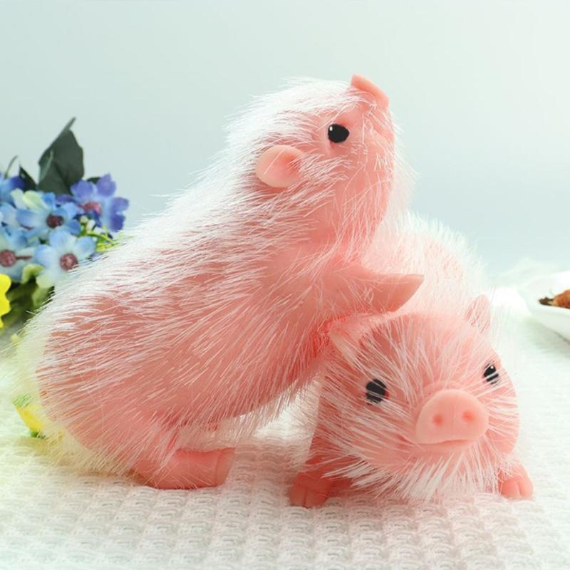 Durablity Silicone Piggy Doll Thoughtful Gift for Kids Animals Lover for Bedroom Play Companionship Animal Model