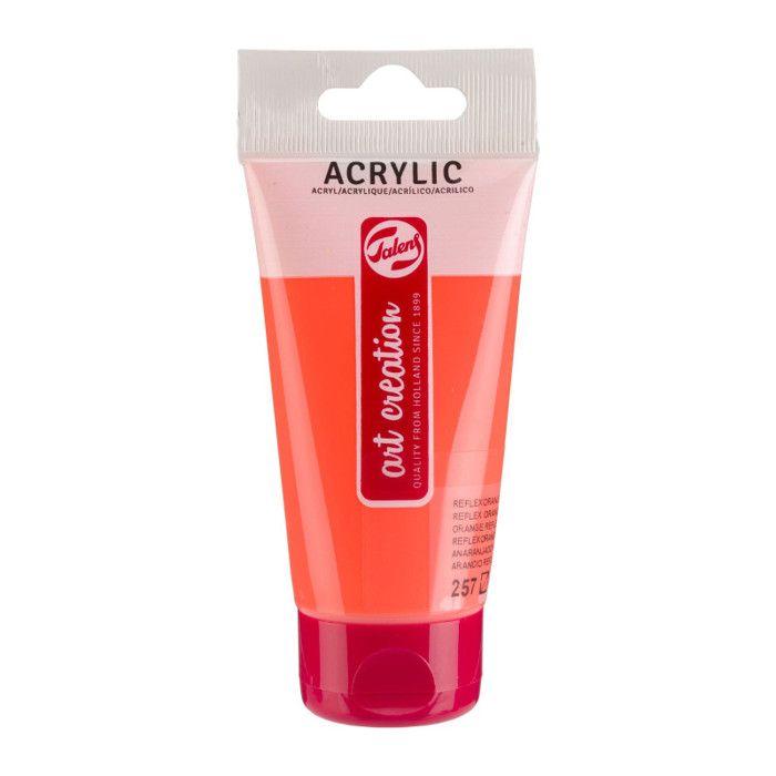 Tube de peinture acrylique Art Creation Talens 75ml orange reflex