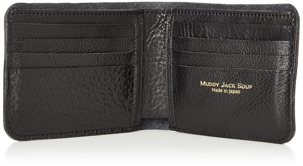 Jack NUDE Leather Genuine Made In 76150 [Maddy Soup] > Bi-fold Wallet, Leather, Cowhide, Japan, No. (Black)