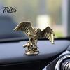 Unique Dark Art Collectible Eagle Skull Figurine, Small Vintage Bird Statue, Solid Brass Decorative Aged Bronze Figure Sculpture for Home Office Desk