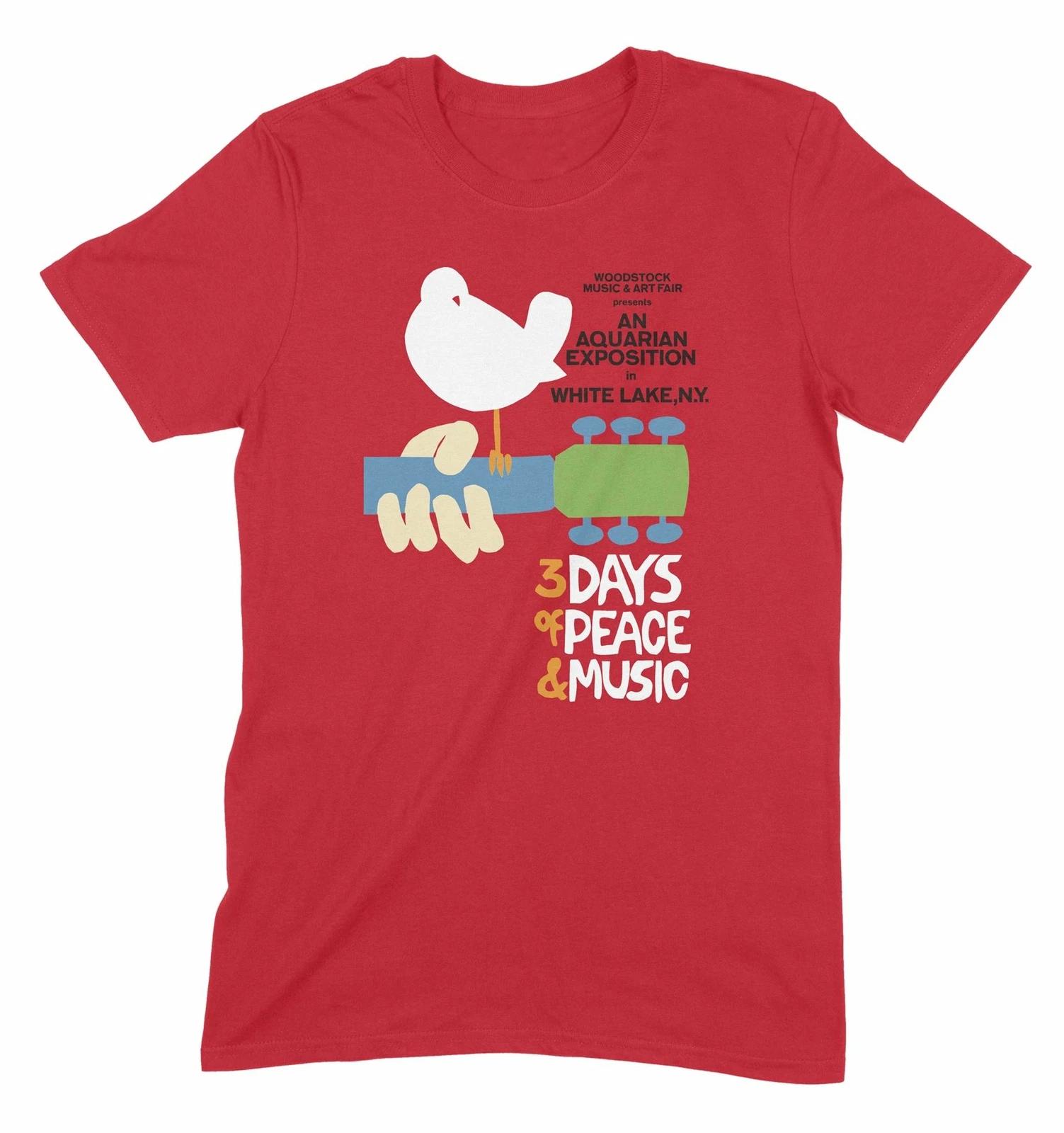 Woodstock Festival Poster T Shirt - Vintage 1960s Hippie Psychedelia S