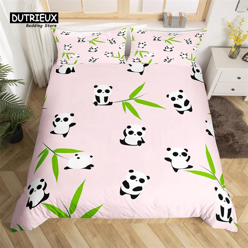 Cartoon Animal Duvet Cover Set Giraffe Elephant Sloth Tiger Zebra Monkey King Bedding Set Floral Lovely Animal Print Quilt Cover