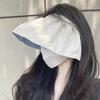Topless Female Shell Hat Sweet Foldable Visor Cap Summer Sun Protection Cap  Outdoor