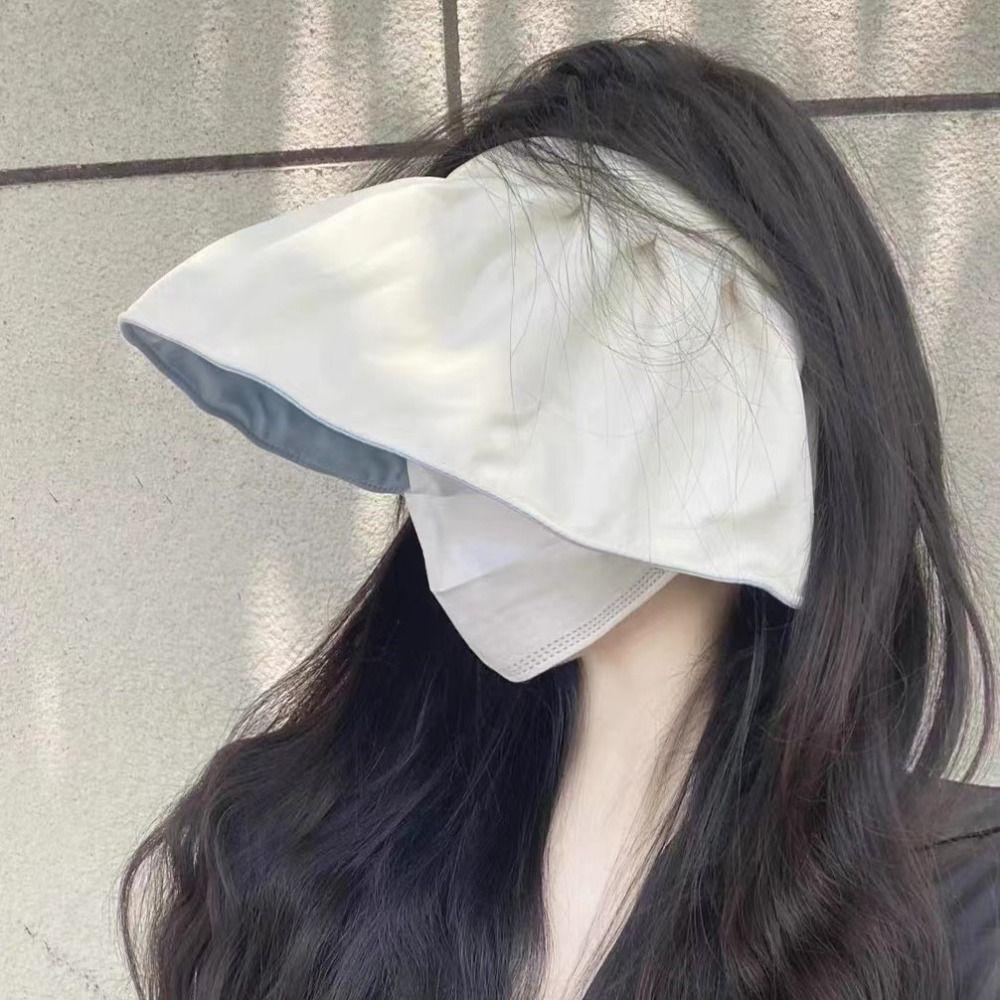 Topless Female Shell Hat Sweet Foldable Visor Cap Summer Sun Protection Cap  Outdoor