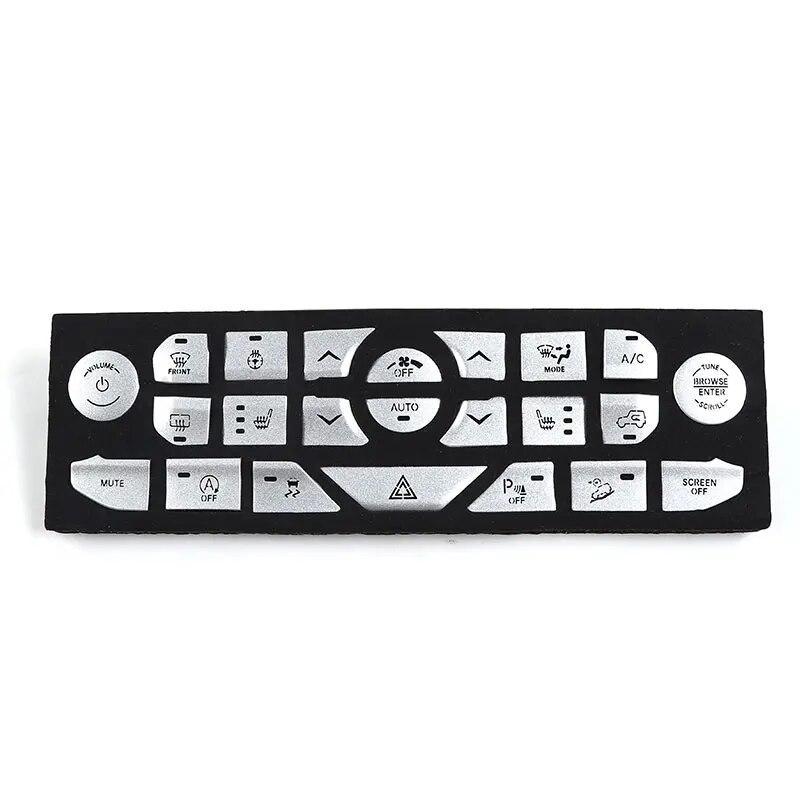 

Наклейки на центральную консоль автомобиля, декоративные кнопки для Jeep Wrangler JL Gladiator JT 2018, аксессуары серебряный