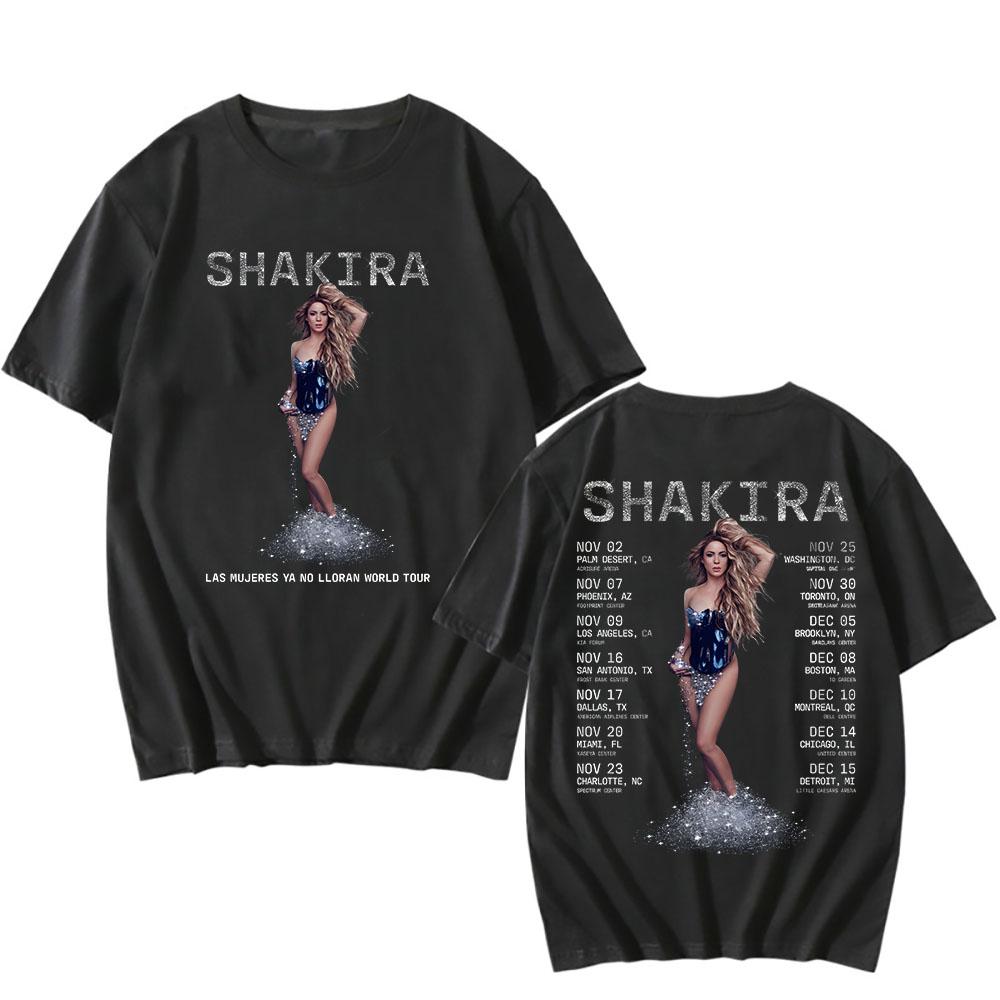Shakira Tour 2024 T-Shirt Women Clothes Graphic Printing Harajuku Aesthetic Tee-shirt Short Sleeve Cotton Tshirt Hip Hop Tees