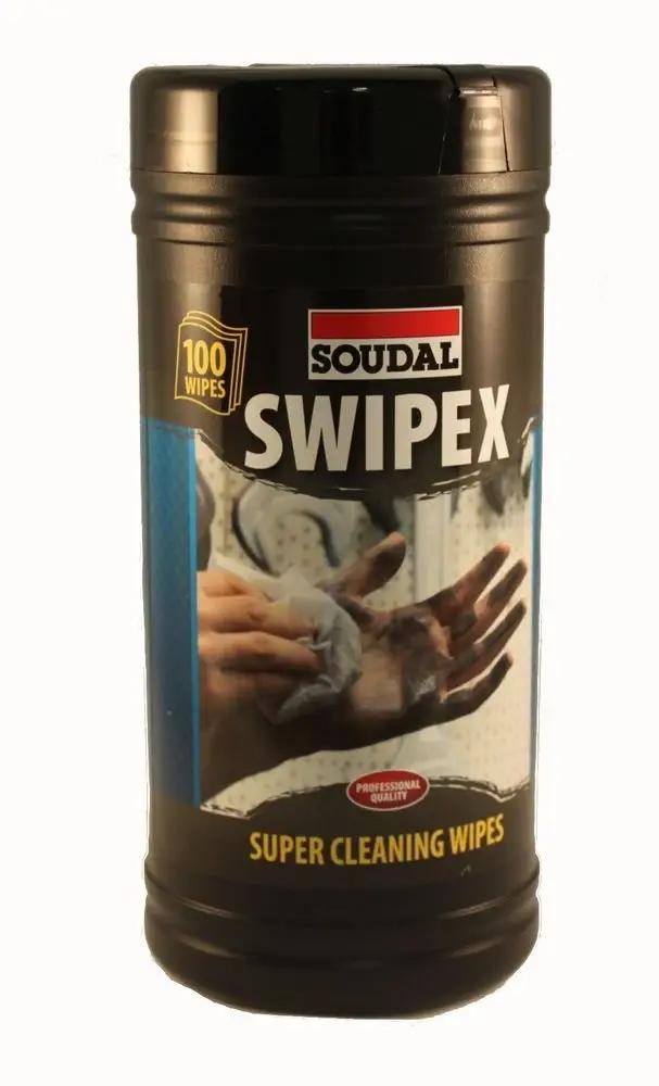 Set of 6 Soudal Swipex cleaning wipes 100 pieces