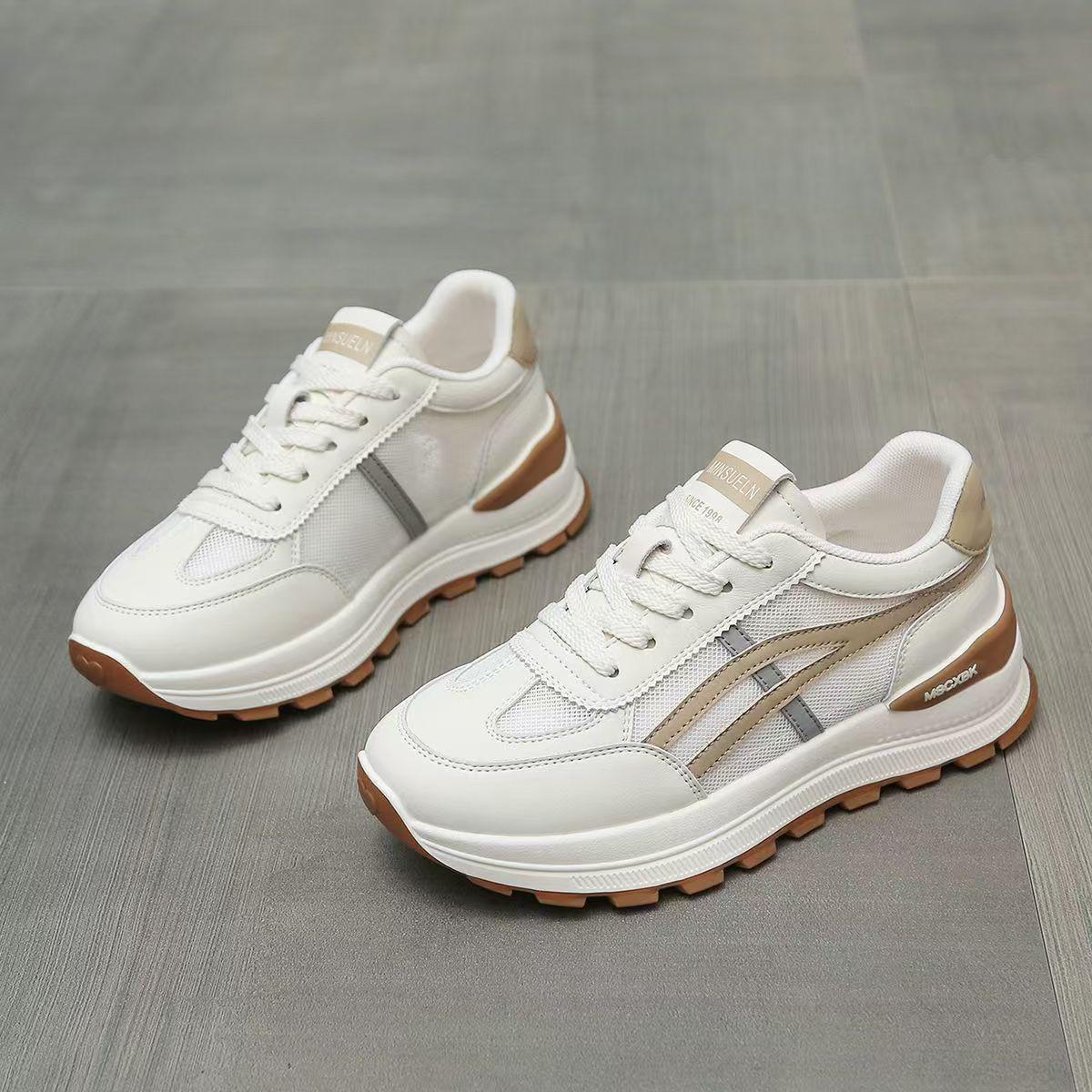 

Dad Shoes Women s Lightweight Soft Sole 2025 New Popular Summer Mesh Breathable Running Sneakers Student Little White Shoes 40