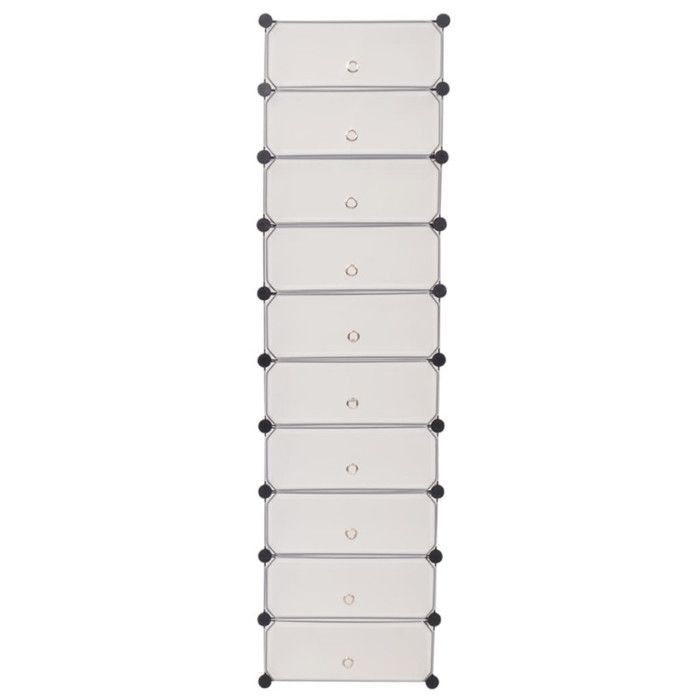 VidaXL Armoire à chaussures avec 10 compartiments Blanc