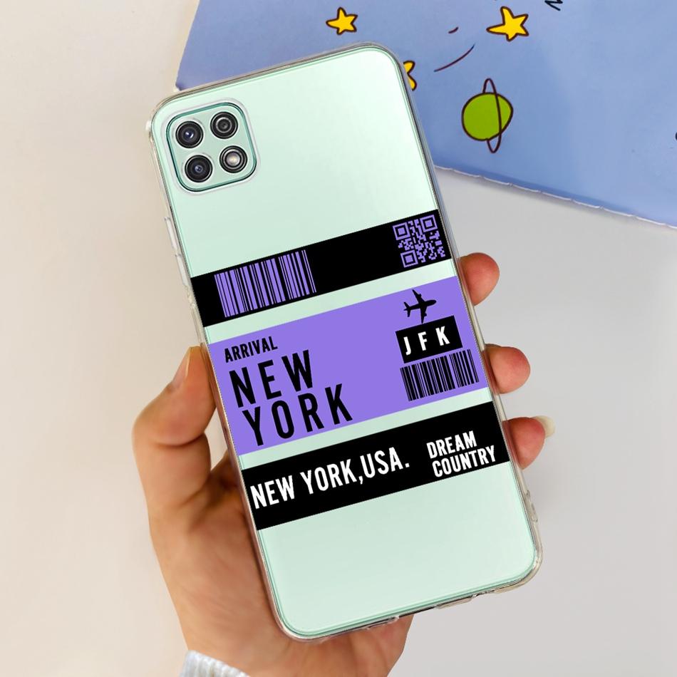 Stylish Phone Case For Samsung Galaxy A22 5G A22S A22 4G Transparent TPU Soft Silicone Back Cover For Samsung A22 A225F A226B