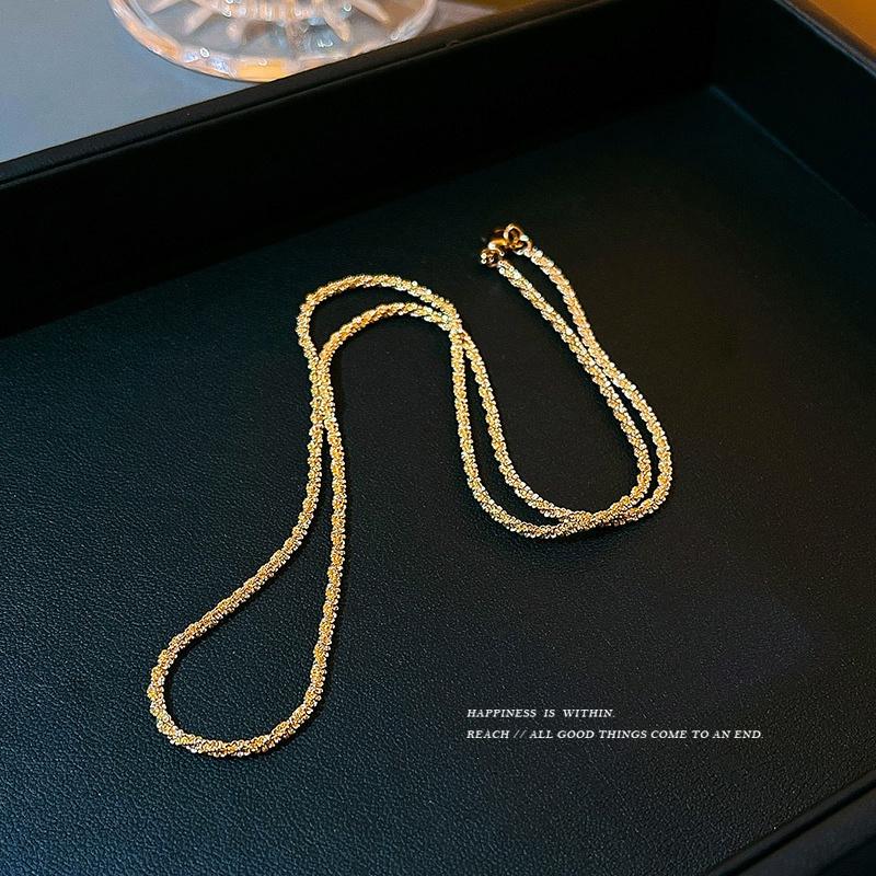 iF ME Collana Lusso Oro da Donna Girocollo Catena Twist Semplici Accessori Gioielli