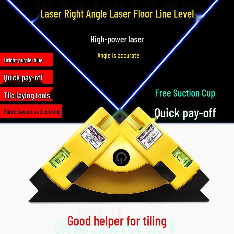 High Precision 90° Infrared Laser Level Ruler with Ground Wire Tester