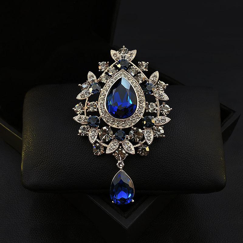 

Изысканная ретро-брошь в виде капли воды, роскошный женский корсаж из кристаллов, модная булавка для темперамента, универсальный костюм и аксессуары