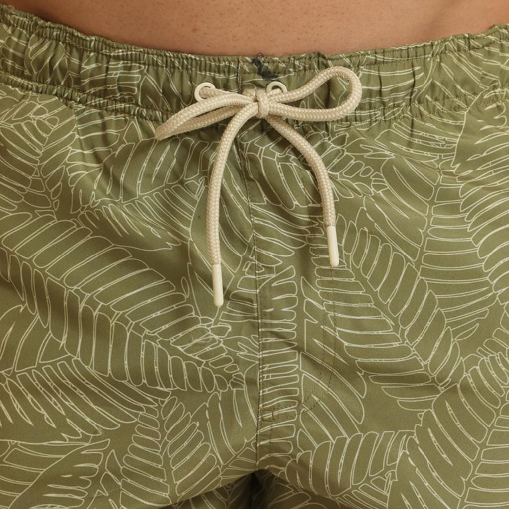 RIPT Essentials Mens Leaf Print Swim Shorts