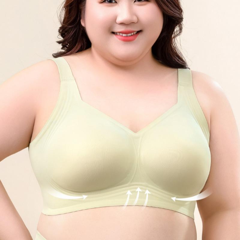 Fat Girl Big Breasts Make You Look Smaller Underwear Seamless Breast Reduction and Anti-sagging Large Size Thin No-rim Bra