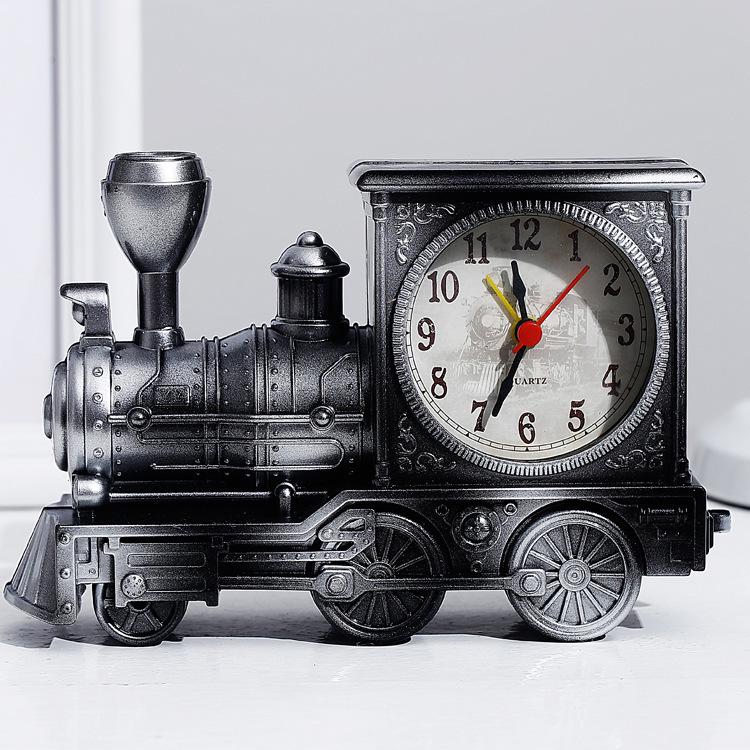 Vintage Locomotive Alarm Clock - Wake-Up & Back-to-School Gift for Students