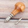 Hand Chucks Jewelry Making Pin, Wooden Handle Pin Vise Hand Drills for DIY Jewelry Woodworking Wood Craft