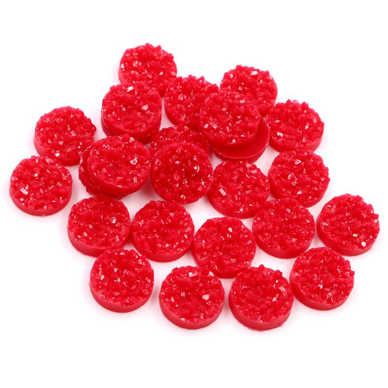 Neue, farbenfrohe 8/10/12 mm große, flache Naturharz-Cabochons (40 Stück) für Armbänder, Ohrringe und DIY-Schmuckherstellung