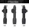 M600C Tactical High-Brightness LED Flashlight with Tail Switch and Crenellated Bezel