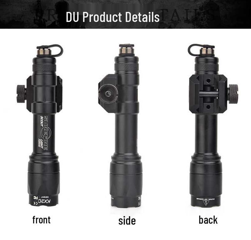 M600C Tactical High-Brightness LED Flashlight with Tail Switch and Crenellated Bezel