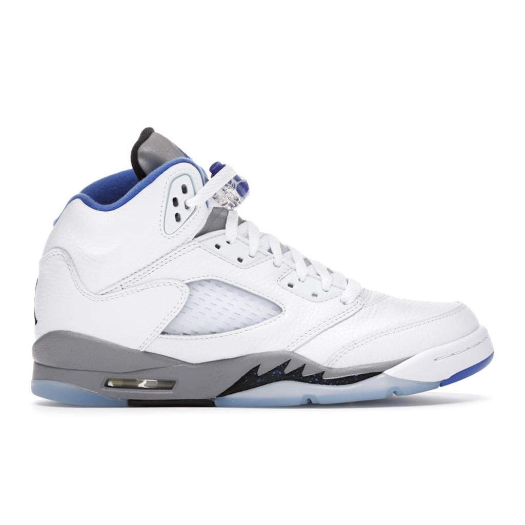 Air Jordan 5 Retro GS Stealth 2.0 Kids Sneakers White Black Hyper-Royal 440888-140