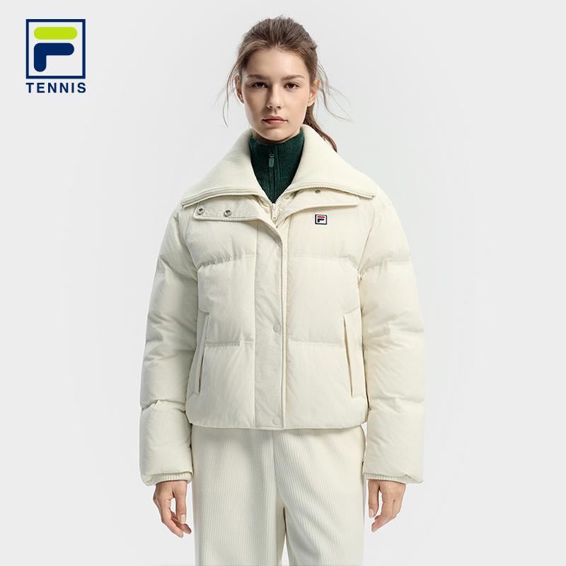 FILA Tennis Simple Casual Sports Warm Comfortable Loose Fit Short Down Jacket Women Jacket A11W543906F-WT