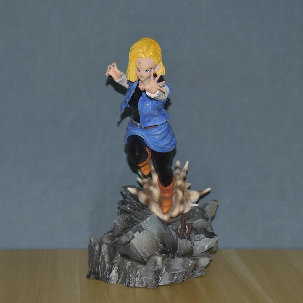 Anime Dragon Ball Z Super Saiyan Son Gohan Android 18 Lazuli Battle Ver. PVC Action Figure DBZ Statue Collection Model Toys Doll