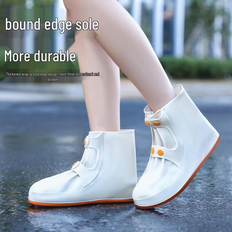 Mid-Tube Thickened PVC Waterproof Shoe Covers