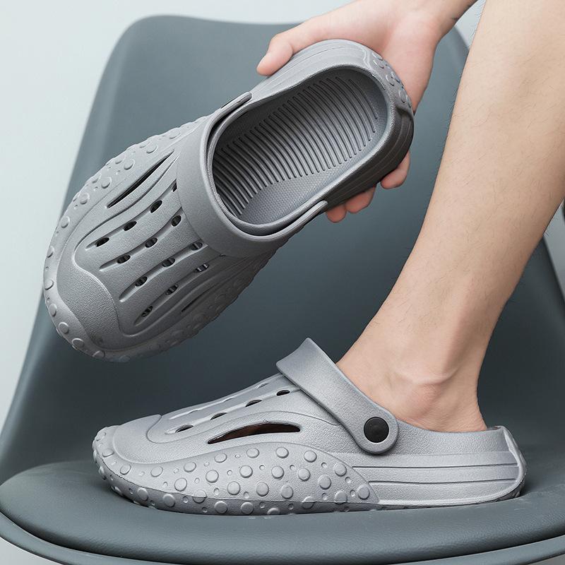 2025 new baotou sandals thick-soled comfortable to step on shit, soft-soled versatile garden shoes, one shoe and two, wear cool slippers