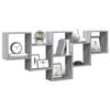 VidaXL Étagère murale sonoma gris 159x18x66 cm bois ingénierie, étagère flottante, étagère d'exposition murale, étagère pour 853304