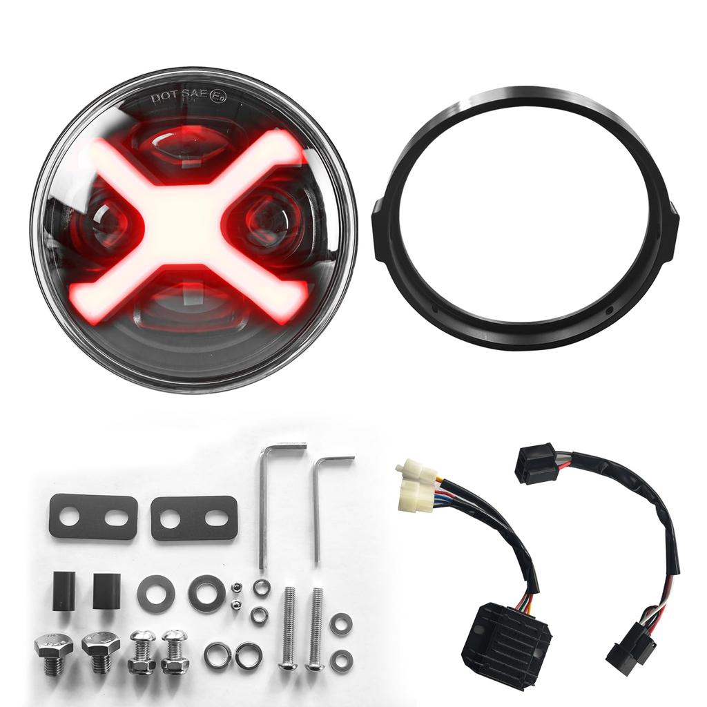 Vancroser Cross Cab CC110 Headlight LED Motorcycle Headlight with DRL Hi/Lo Switching /24V IP68