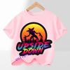 T-shirt Grafica per Festa, Outfit Streetwear Cool per Fan, Top per Ragazzi e Ragazze, Maglietta per Bambini a Tema Film Hot Stranger, alla Moda