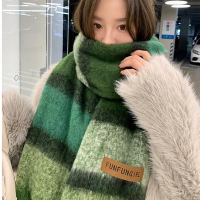 High-end Scarf Women's Winter New Versatile Thickened Plush Warm Scarf Autumn
