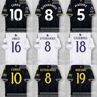 2025-2026 Manchester United Maglia da Calcio da Trasferta Uomo Donna Adulto Abbigliamento per Tifosi Traspirante Kit da Calcio