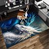 Fiery Dragon Artwork Office Rug Chair Mat, Entryway Carpet, Suitable for Front Door, Bedroom, Living Room, Desk, Holiday Gift