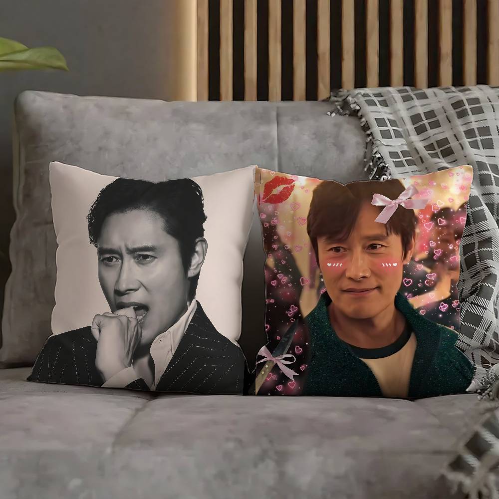 Lee B-Byung H-Hun Pillow Case For Sofa Decor Home Car Office Living Room Printing Cushion Cover Decorations and Protector