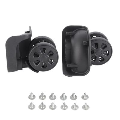 1 Pair Black Luggage Suitcase Caster Swivel Universal Wheel Nylon for Repair Replacement