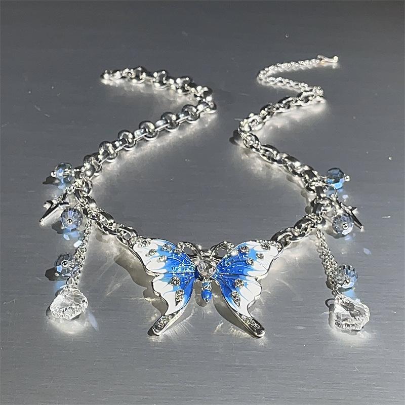 Purple Butterfly Clavicle Necklace - Elegant Women's Choker with Luxurious Design, 2025 Edition